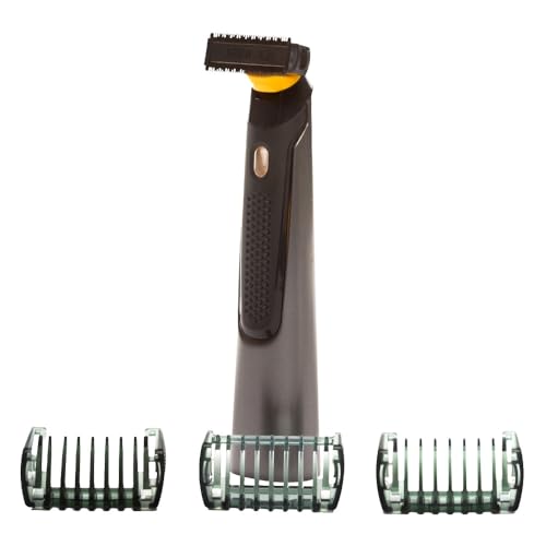 MicroTouch SOLO Titanium, Rechargeable Beard & Body Razor that Trims, Edges, Shaves, and Grooms - style: Solo