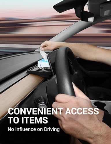 BASENOR Dashboards Behind Screen Storage Box for Tesla Model Y Model 3 - size: Model 3/Y (2017-2024) Behind Screen