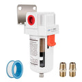 NANPU 1/2" NPT Compressed Air Line Filter, 5 Micron Brass Element - size: 1/2" NPT