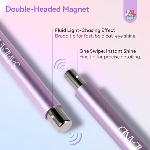 SAVILAND Double-Head Cat Eye Magnet Nail Magnet Pen Purple - color: Cat Eye