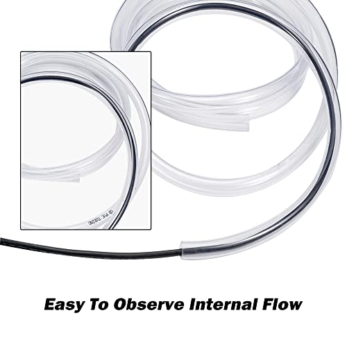 DAVCO 1" ID - 50 ft Clear Vinyl Tubing, Low Pressure Flexible PVC Tube, Heavy Duty UV Chemical Resistant Lightweight Plastic Vinyl Hose, BPA Free and Non Toxic, with 2 Stainless Clamps - size: 1"ID, style: 50 Feet