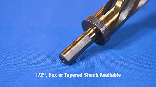 Drill America 7/8" Bridge/Construction Reamer with 1/2" Shank, DWR Series - size: 7/8 in