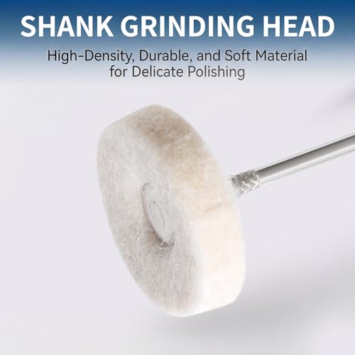 12PCS 25mm Compressed Wool Buffing Wheel, 3/32"(2.35mm) Shank - style: Compressed Wool Felt
