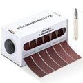 6 Grits Emery Cloth Roll 8m 1'' x 26' Sand Paper Roll with Dispenser, 80 150 240 320 400 600 Grit Abrasive Sand Paper Assortment for Wood Furniture Metal Automotive Polishing, Wet and Dry Use