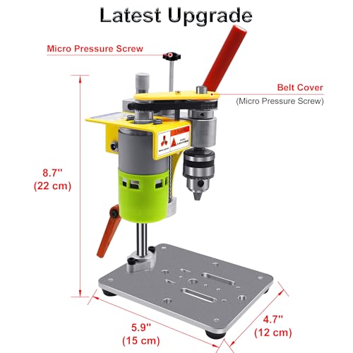 Mini Drill Press, Benchtop Electric Drill Press, Upgraded with Accessories - color: Color Blocking
