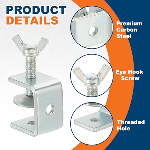 HARFINGTON Carbon Steel C Clamps 30mm Mini Tiger Clamp Adjustable - size: 30mm