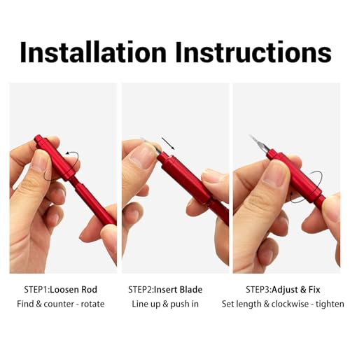 9-Piece Model Scribing Tool Kit with Tungsten Carbide Blades & Tape - size: 0.15mm/0.3mm/0.5mm
