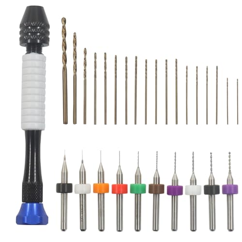 OSVJE 57 Pieces Micro Hand Drill Set, Black