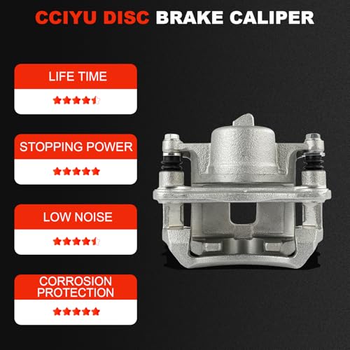 cciyu Front Right Disc Brake Caliper Assembly with Bracket 19-B2049 - size: Front Right[19-B2049]