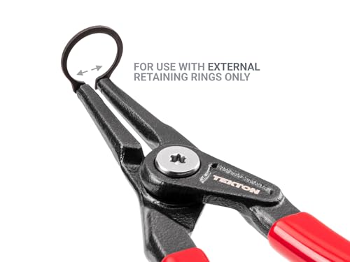 TEKTON 5 Inch External Retaining Ring Pliers | PRR31030 - size: 5 Inch, style: External Straight