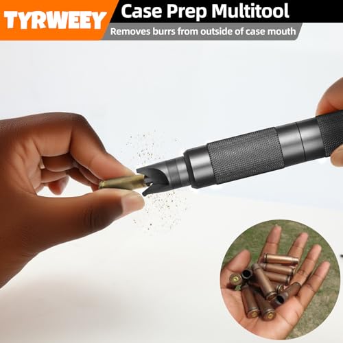 Case Prep Multitool, Case Chamfer Deburring Tools for Reloading - color: Black