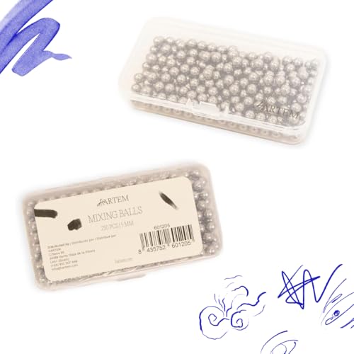 Stainless Steel Mixing Balls | Pack of 250 Rust-Proof Agitator Spheres for Model Paint, Acrylics, Enamels & Airbrush Bottles | 5 mm (0.20") - size: Pack of 250 balls, 5 mm-0.20in