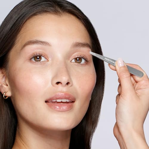 Tweezerman Stainless Steel Slant Tweezer for Eyebrows Silver - color: Silver