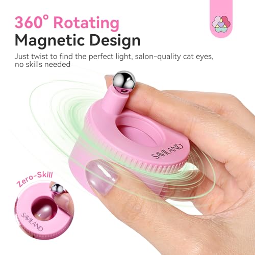 SAVILAND Automatic Cat Eye Magnet for Cat Eye Gel Nail Polish Pink - color: 1-Cat Eye