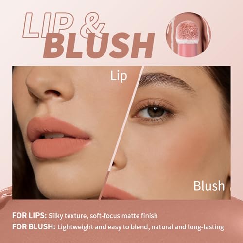 Cushion Matte Lip Blush Stick,Moisturizing Long Lasting Transfer Proof #8 - color: Color #8