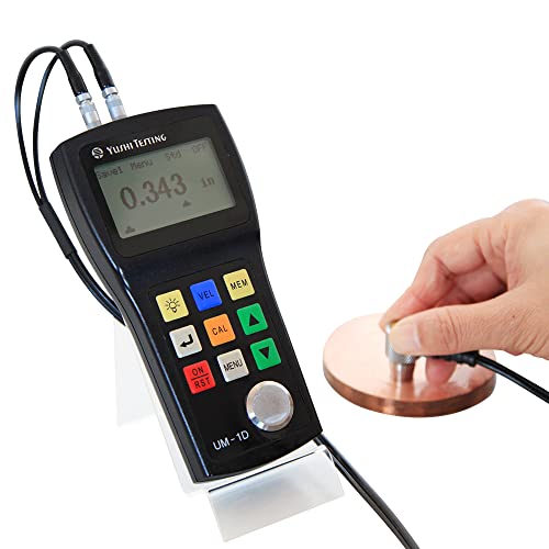 YUSHI UM1 Series UM-1D Handheld Portable Ultrasonic Thickness Gauge Tester Meter 0.03'' to 12'' / PT-08 Probe/Transducer P-E & E-E (echo-echo) Through Paint & Coatings - style: UM-1D