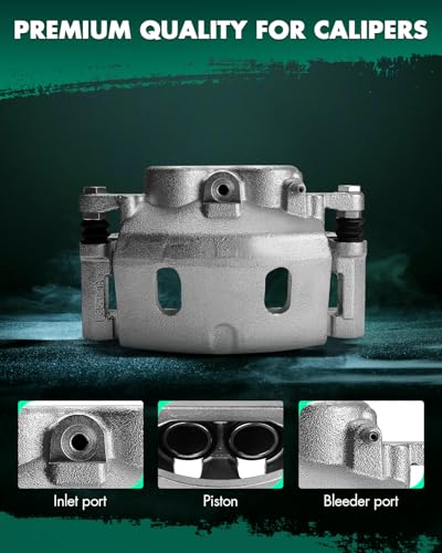 SCITOO Front Left+Right Brake Calipers With Bracket 18B4918A 18B4919A - size: Front[18B4919A & 18B4918A]Silver