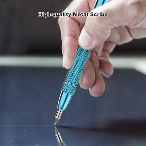 Glieskir 4-Pack Tungsten Carbide Scriber Set with Magnet, Ruler and 21 Tips - color: Color-light-