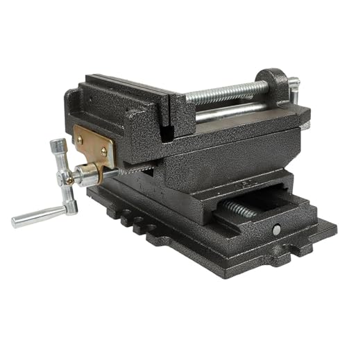 findmall 6 Inch Cross Slide Drill Press Vise Heavy Duty Benchtop - color: Black, size: 6 inch