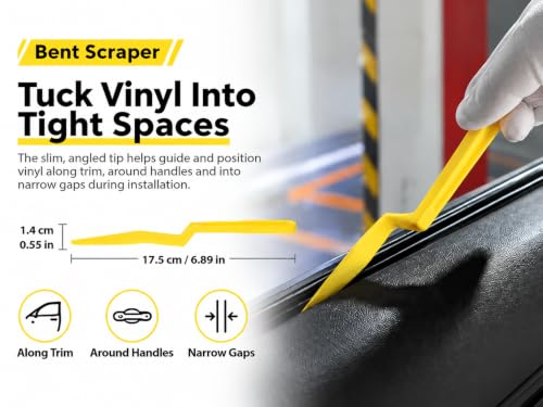 Vinyl Wrap Kit with 2000W Heat Gun, Car Wrap Kit and Window Tint Tools - color: yellow&black