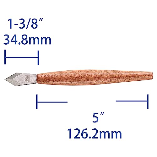 Marking Knife with Plastic Protector, Marking Gauge Woodworking, Premium Woodworking Tool with High Speed Steel Sharp Blade, Beautiful Rose Wood Handle - color: M-nf-1pc