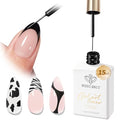 modelones Black French Tip Liner Gel Polish 15ml Built-in Fine Brush - color: A-All Black-1