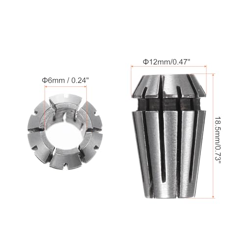 uxcell 2 Pcs ER11 6mm Spring Collet Chuck High Precision 0.015mm for CNC Engraving Machine Lathe Milling Tool
