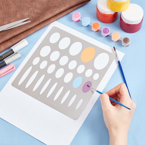 UNICRAFTALE Metal Stencil Oval Template for DIY Scrapbooking - style: Oval