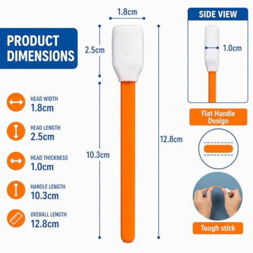 CARGEN 30PCS 5.09" Foam Cleaning Swabs for Printers Crafts Car Cleaning - size: 30PCS