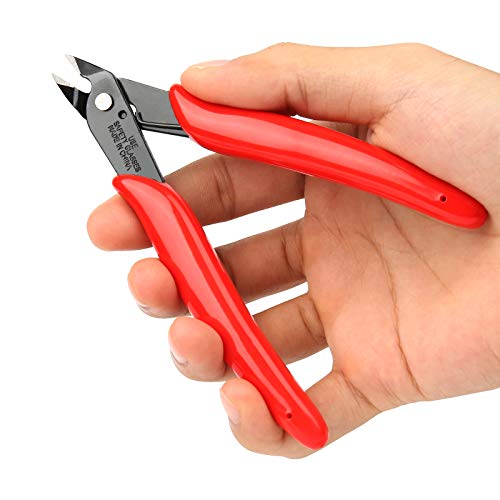 Small Wire Cutters for Jewelry Making 2 Pack Diagonal Flush Cutters - color: Red ( 2 Pack )