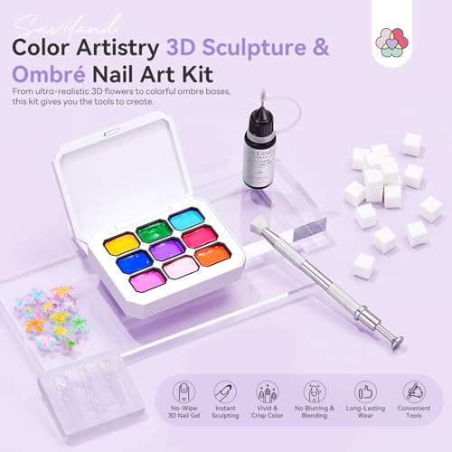 SAVILAND Patting Gel Polish Pallete Pat Pat Gel 9 Colors - color: Multiple colors, size: 24pcs