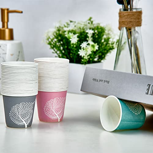 LITOPAK 300 Pack 3 oz Paper Cups, Colorful Disposable Mouthwash Cups 3 oz - style: 300pack Colour mixture
