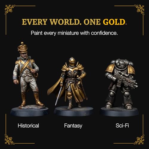Ludus Bellum Miniature Paint Gold Color 18ml Precision Dropper Bottle - color: Gold