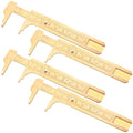 Konohan 4 Pcs Brass Pocket Caliper Double Scale Mini Tool for Jewelry