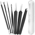 Teenitor Blackhead Remover Tools, Pimple Popper Tool Kit, Ingrown Hair Tweezers, Precision Tweezers, Surgical Grade Blackhead Extractor Pimple Extractor, Black - color: Black