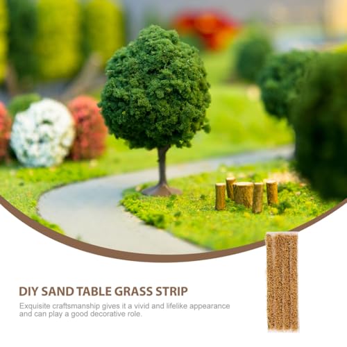 2boxes Miniature Wheat Mat Strips Craft Mini Railway Strip Railroad for Sand Greenery Models : Turf Static Model: Shrubs Tufts Self Diorama Grass Model ： Scene, Scenes