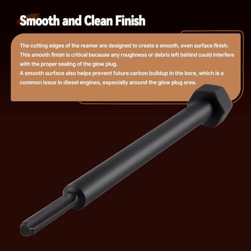 7223 Glow Plug Bore Reamer Tool, Precise Thread Seat Reamer Kit