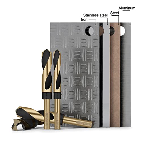 18mm Reduced Shank Twist Drill Bit for Stainless Steel Aluminum Alloy Metal Copper Plastic Wood with 10mm Shank, Made of High Speed Steel 4341, Ideal for Drilling Steel Plate - size: 18mm with 10mm Shank