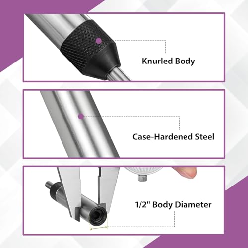 MachEl Spring Center Tap Guide Tool Set of 2, Hardened Steel, 1/2" Shank