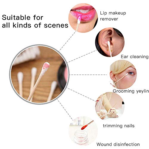 Eyxformula 6 Inch Long Cotton Swabs, Durable Bamboo Sticks, 600 PCS in Case - color: 600 PCS