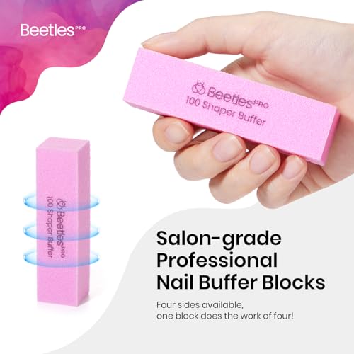 Beetles Pro Nail Buffer Sanding Block 50 Pcs 180 Grit Polisher Buffing File - color: G-white-10