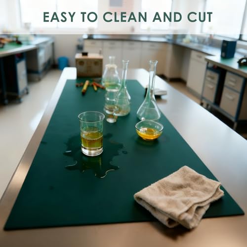 Work Mat 24x36 Inches, 1.7mm Thick - Solid Heavy-Duty Construction - Perfect for DIY Craft Tables, Industrial Assembly Benches, Lab Chemical Handling & Parts Processing Benches(24x36) - size: 24×36Inch