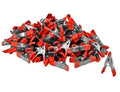 Wideskall® 2" inch Mini Metal Spring Clamps w/Red Rubber Tips Clips (Pack of 120) - style: Pack of 120