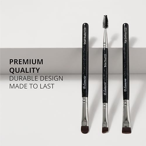 Lamora Eyebrow Brush Set - Precision Brow Eyeshadow Eyeliner Makeup Brushes - color: Brow