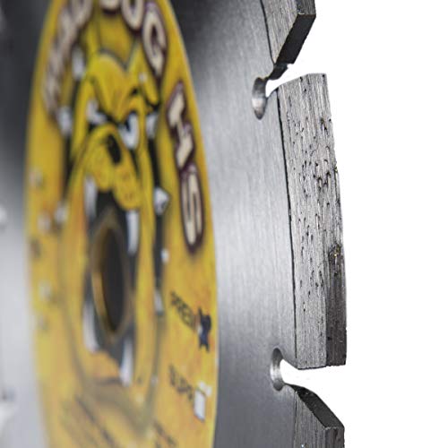 Delta Diamond Mad Dog HS 7 Inch Segmented Diamond Saw Blade, .095 X DM-7/8-5/8" Arbor, Premium, Wet/Dry, Laser-Welded, General Purpose Cutting Concrete, Masonry, Stone (7") - size: 7 Inch