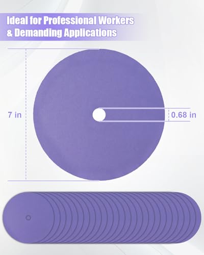7 Inch 60 Grit Blue Zirconia Sanding Discs for 10-8 Blade Sharpener, 25 Pcs - style: 25 Pack 7" Sanding Disc