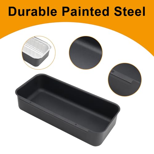 LS'BABQ 70379 Grill Grease Catch Pan for Weber Genesis II 400/600 and II LX 400/600, Summit 400 and 600 Gas Grill Grease Tray with 10PCS 6498 Aluminum Foil Drip Pan Liners for Weber SmokeFire EX4 EX6 - size: For Weber Summit