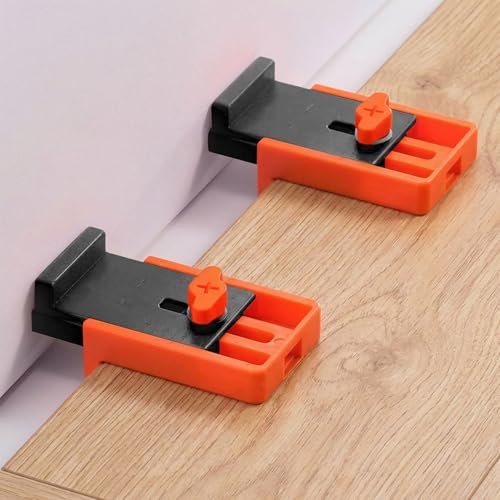 M MEEPO 20-Pack Upgraded Flooring Spacers, 1/4" to 1" (6-25mm) Adjustable Gap, Stable Wide-Base Design Never Slip or Fall, Professional Laminate Wood & Vinyl Plank Flooring Tools for DIY Installation