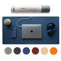 Nordik Leather Desk Mat - Midnight Blue - Large Leather Desk Pad 35x17 in - color: Midnight Blue