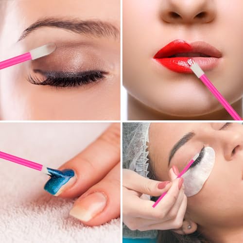 700 Piece Disposable Lip Wands - Lip Brushes, Lipstick & Gloss Applicators - Lint Free Makeup Applicator Brush Beauty Tool - Rose Pink - color: Rose